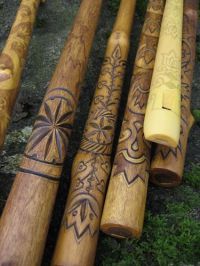 Wooden "koncovka" (folk heritage breathing musical instrument) production