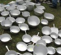 Handcrafted aluminium pot - traditional metal melting technique
